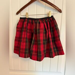 Ralph Lauren Red and Black Mini Skater Skirt